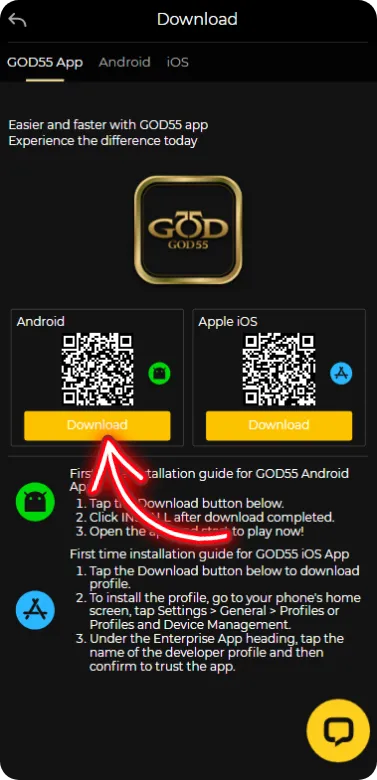 get God55 app