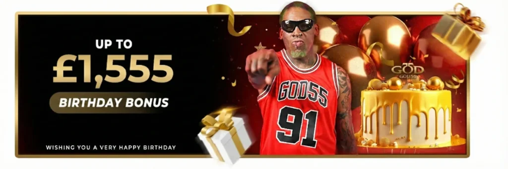 God55 Birthday Bonus promotion
